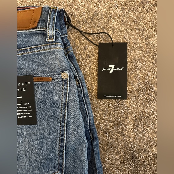 7 for all mankind AIRWEFT DENIM THE STRAIGHT jeans size 31 medium stretch - Picture 6 of 15